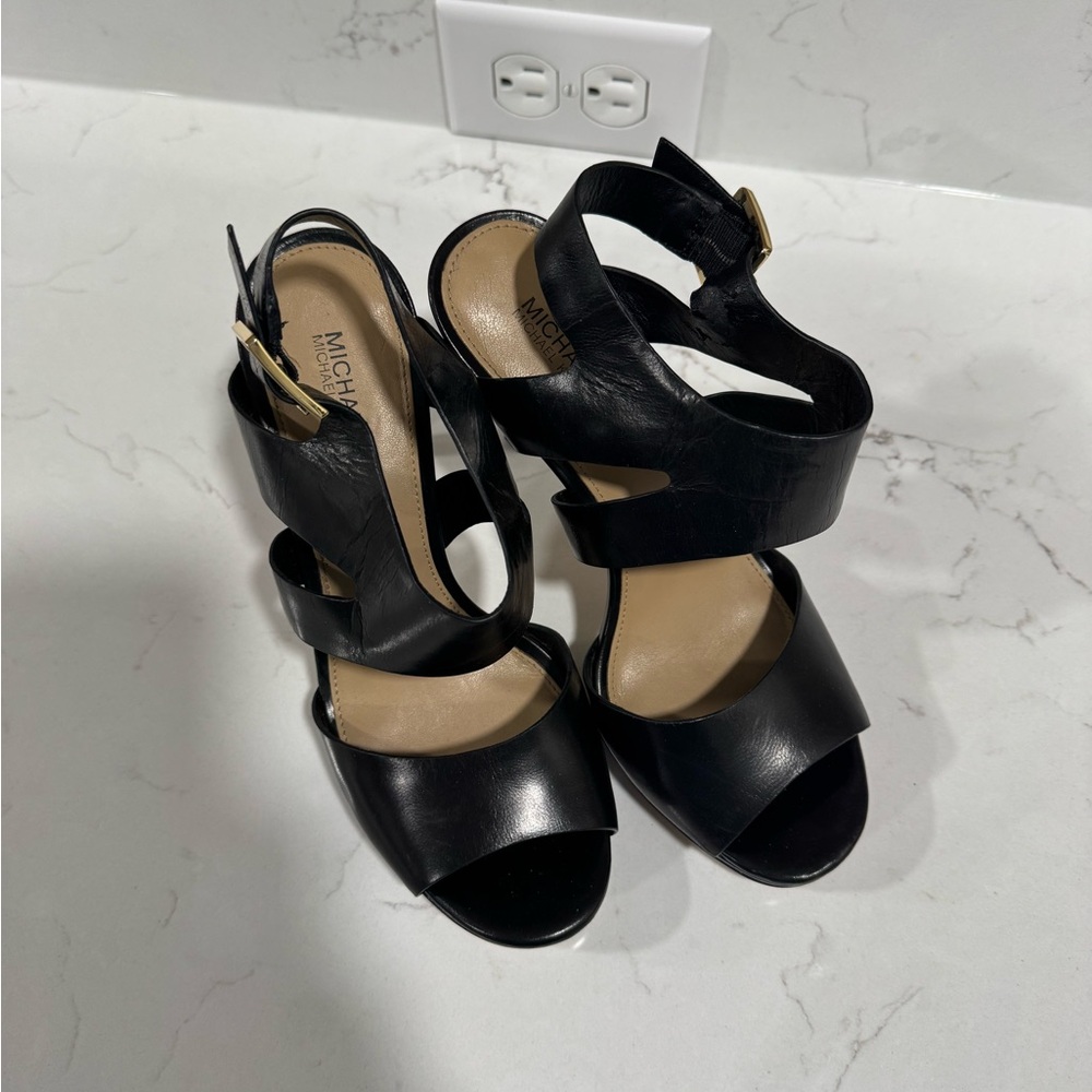 Michael Kors Black Strappy Heels